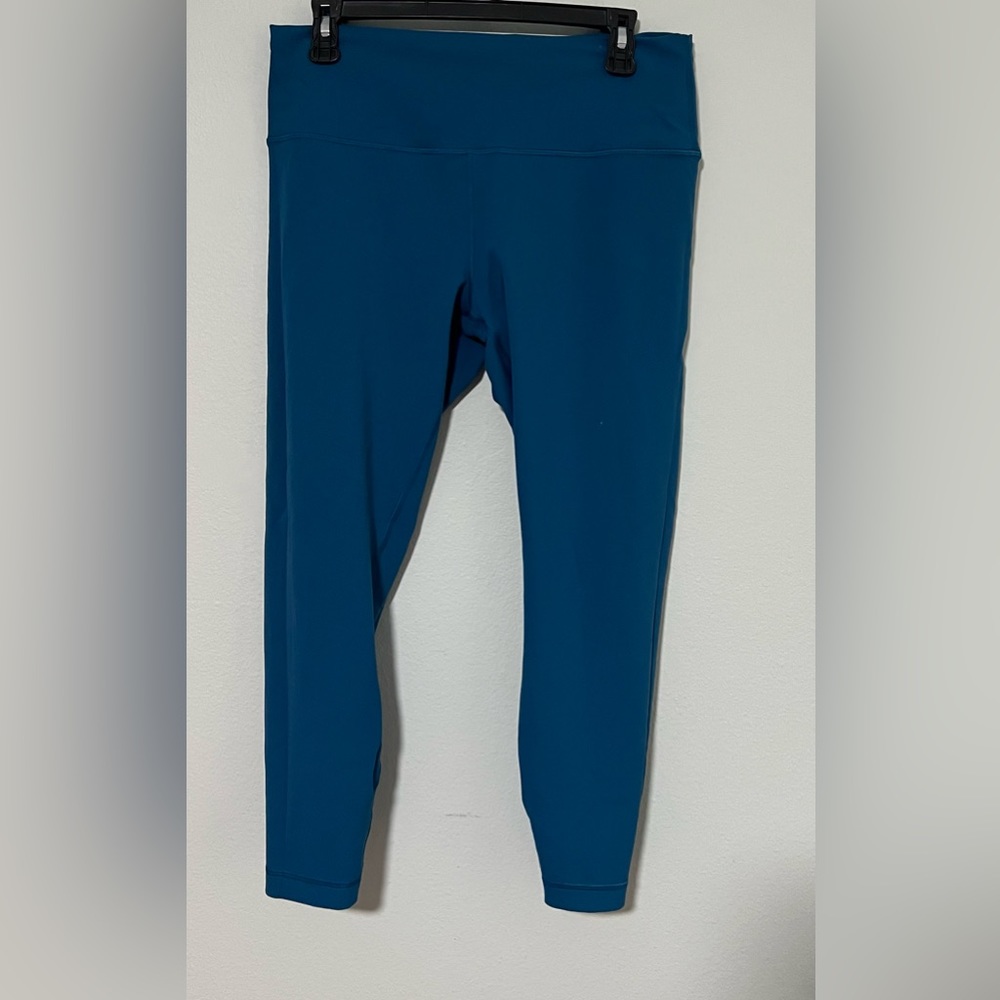Lululemon Athletica Blue Leggings Full-Length Stretchy Activewear